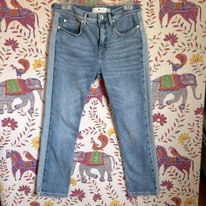 Vineyard Vines Denim Jeans Womens Sz 28 High Rise Straight Two Tone Side Stripe